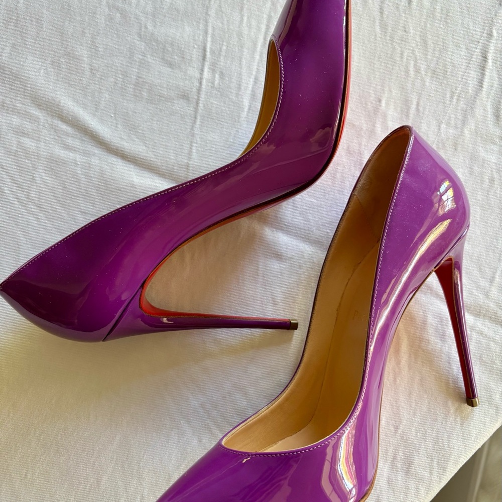 Christian Louboutin Purple Patent Leather Heels
